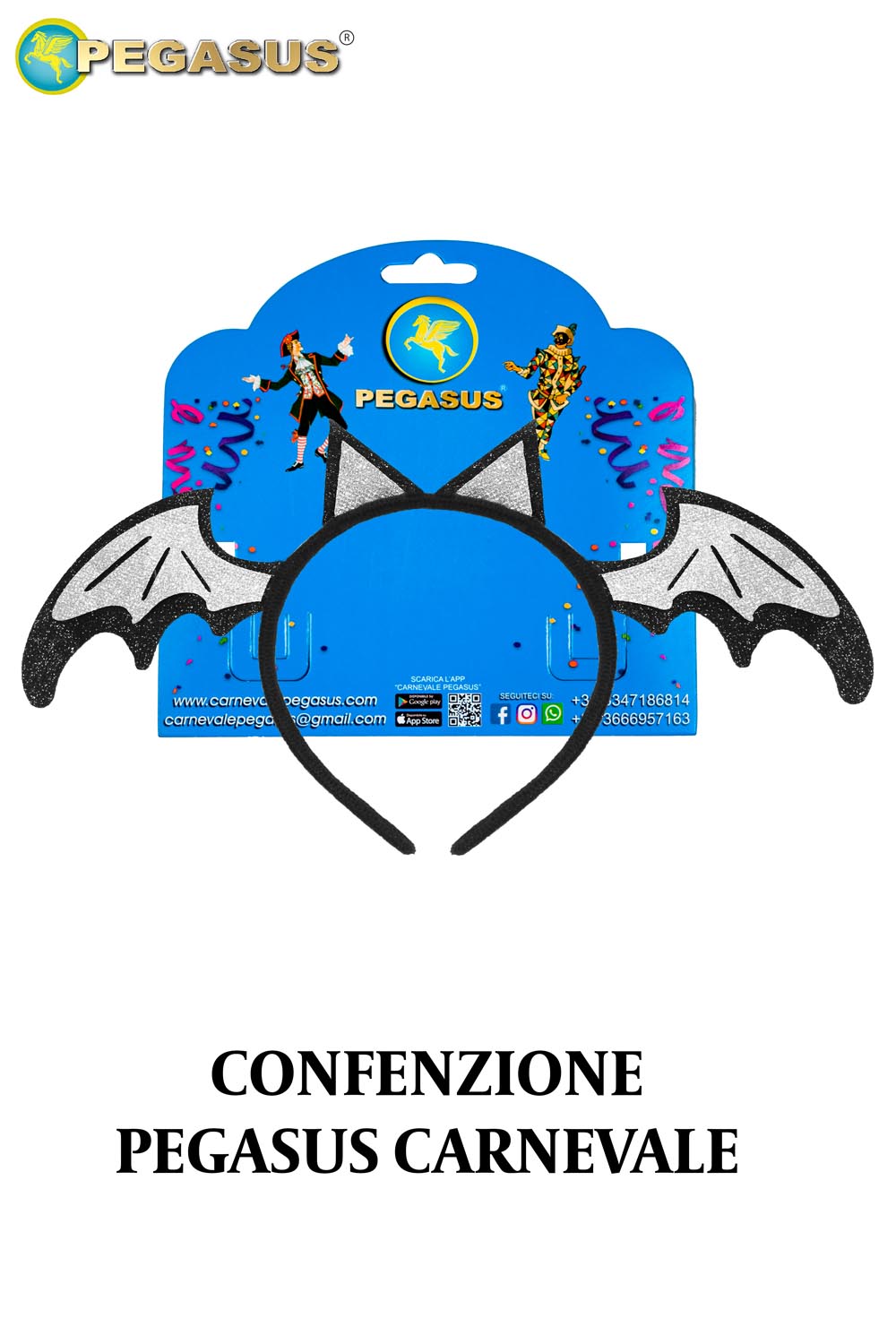 CERCHIETTO FRONTINO VAMPIRELLA ARGENTO DI HALLOWEEN